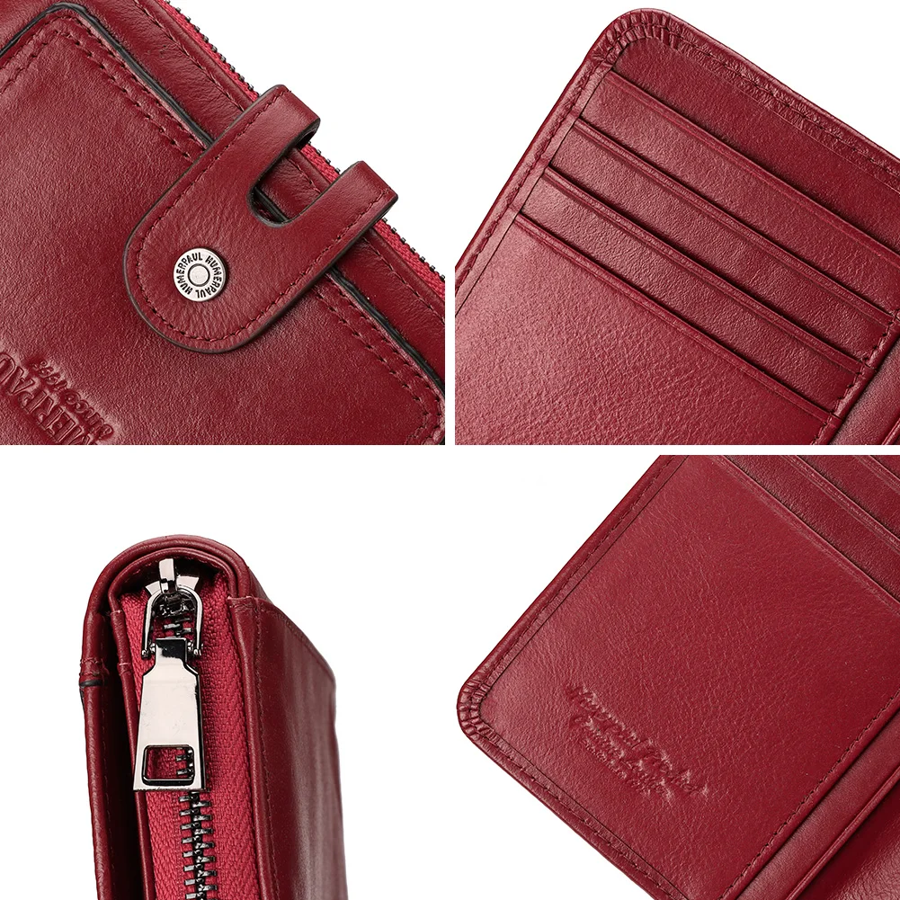 

Women Wallets 2021 New Luxury Brand Red Small Mini Coin Purse Genuine Leather Hasp Card Holder Lady Wallet Zipper Female Fashion