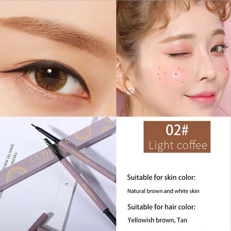 Водостойкая натуральная Стойкая краска для татуажа бровей черный коричневый