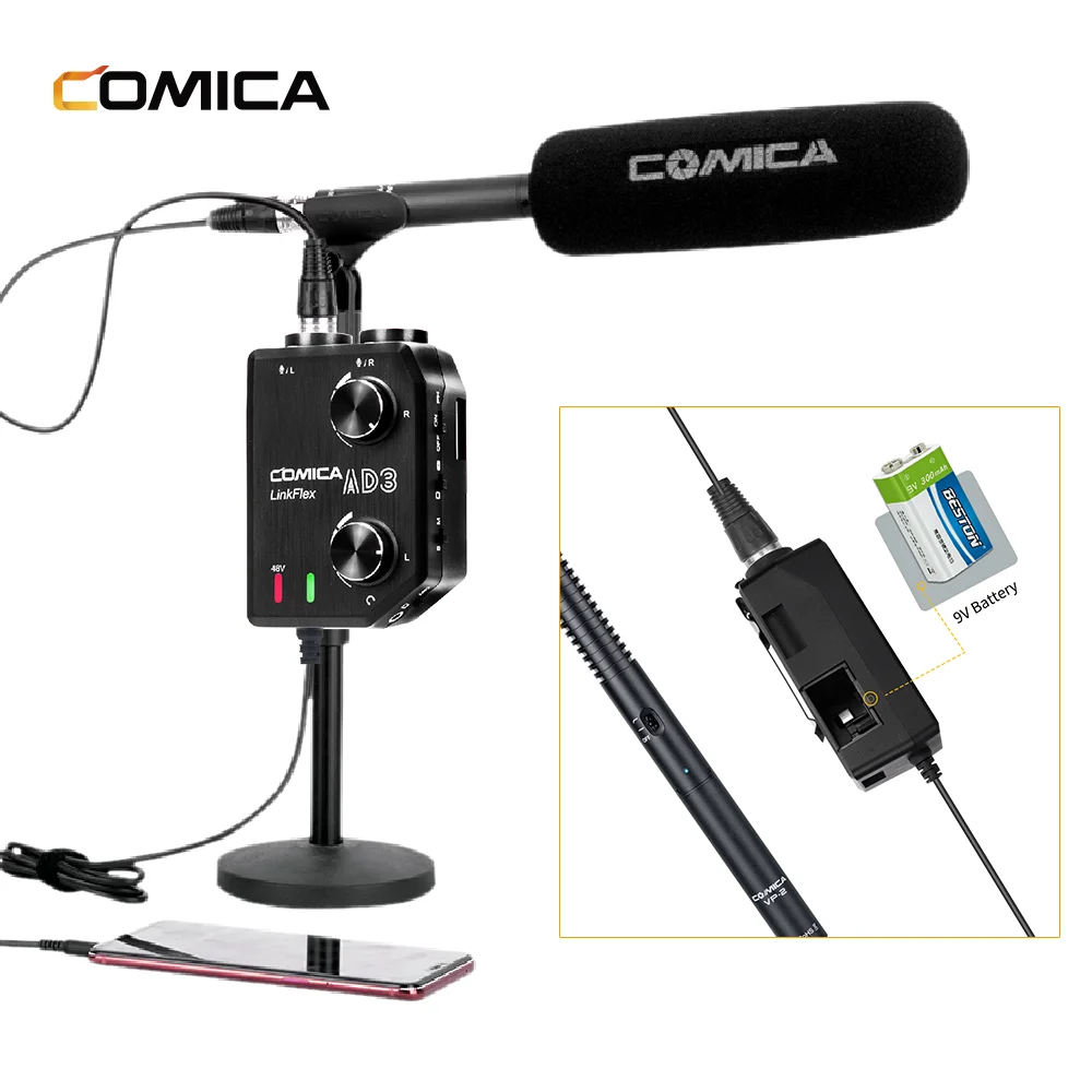 Двухканальный миксер/адаптер/интерфейс CoMica LINKFLEX AD3 XLR/3 5 мм/6 35 мм-3 мм для цифровых
