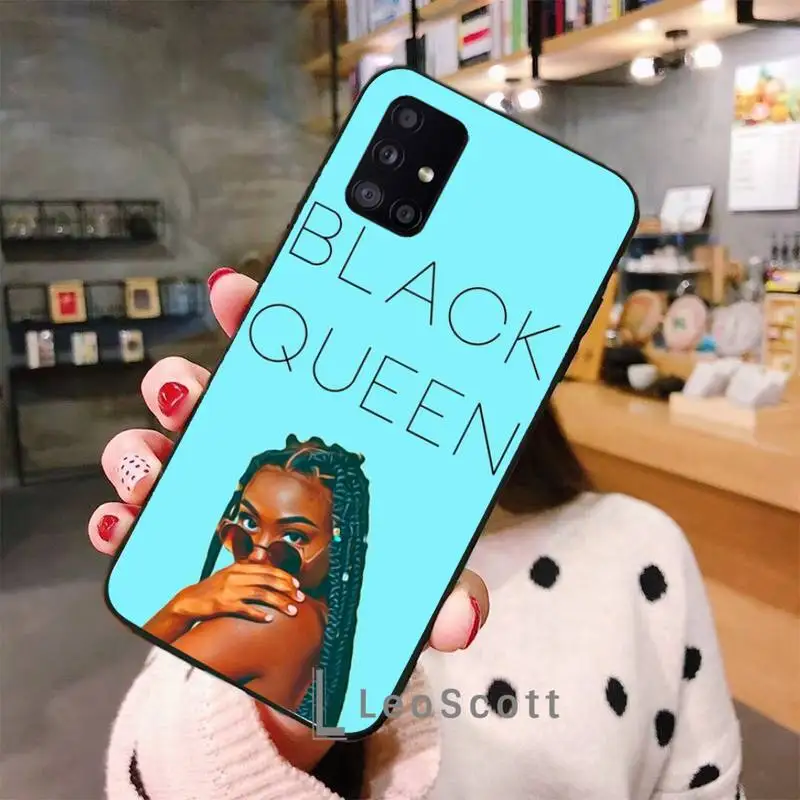 

Black girl Phone Case For Samsung A40 A31 A50 A51 A71 A20E A20S S8 S9 S10 S20 Plus note 20 ultra