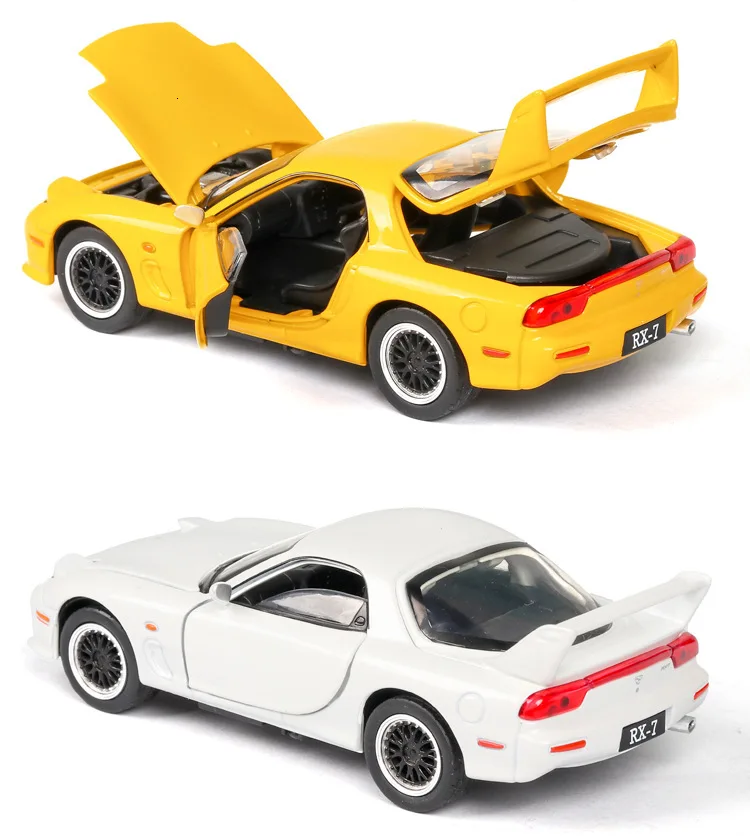1/32 MAZDA RX-7 RX 7 литая модель автомобиля игрушки для детей Детское звуковое освещение подарки мальчик игрушка автомобиль