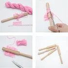 Деревянный крючок-защелка резак для пряжи, инструмент для плетения волос, иглы, париков, гобелен, для изготовления ковер, для рукоделия, вышивки