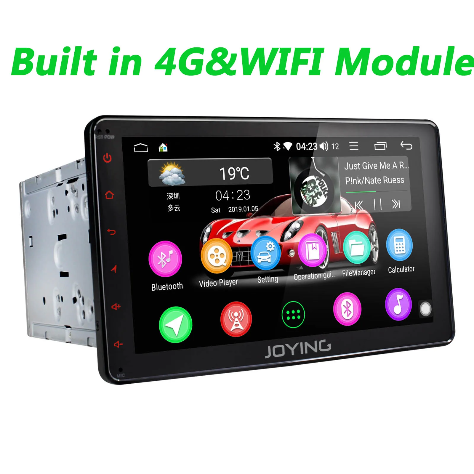 JY-UO138N3G JOYING 2 Din автомагнитола 2 ГБ Android 8,1 Восьмиядерный gps приемник wifi 8 дюймов HD дисплей Поддержка зеркальная связь/Голосовая команда головное устройство - Цвет: JY-UO138N3G