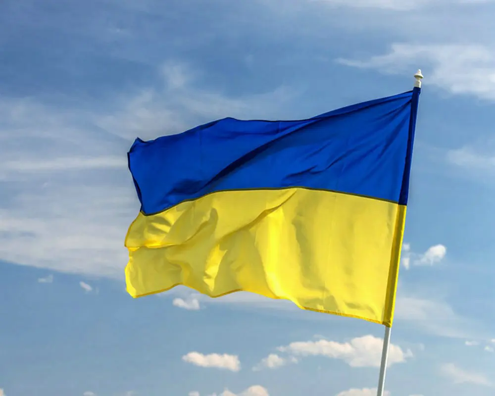 

NEW Ukraine National flag 90X150cm Hanging Polyester Blue Yellow UA UKR Ukrainian National Flags For Decoration