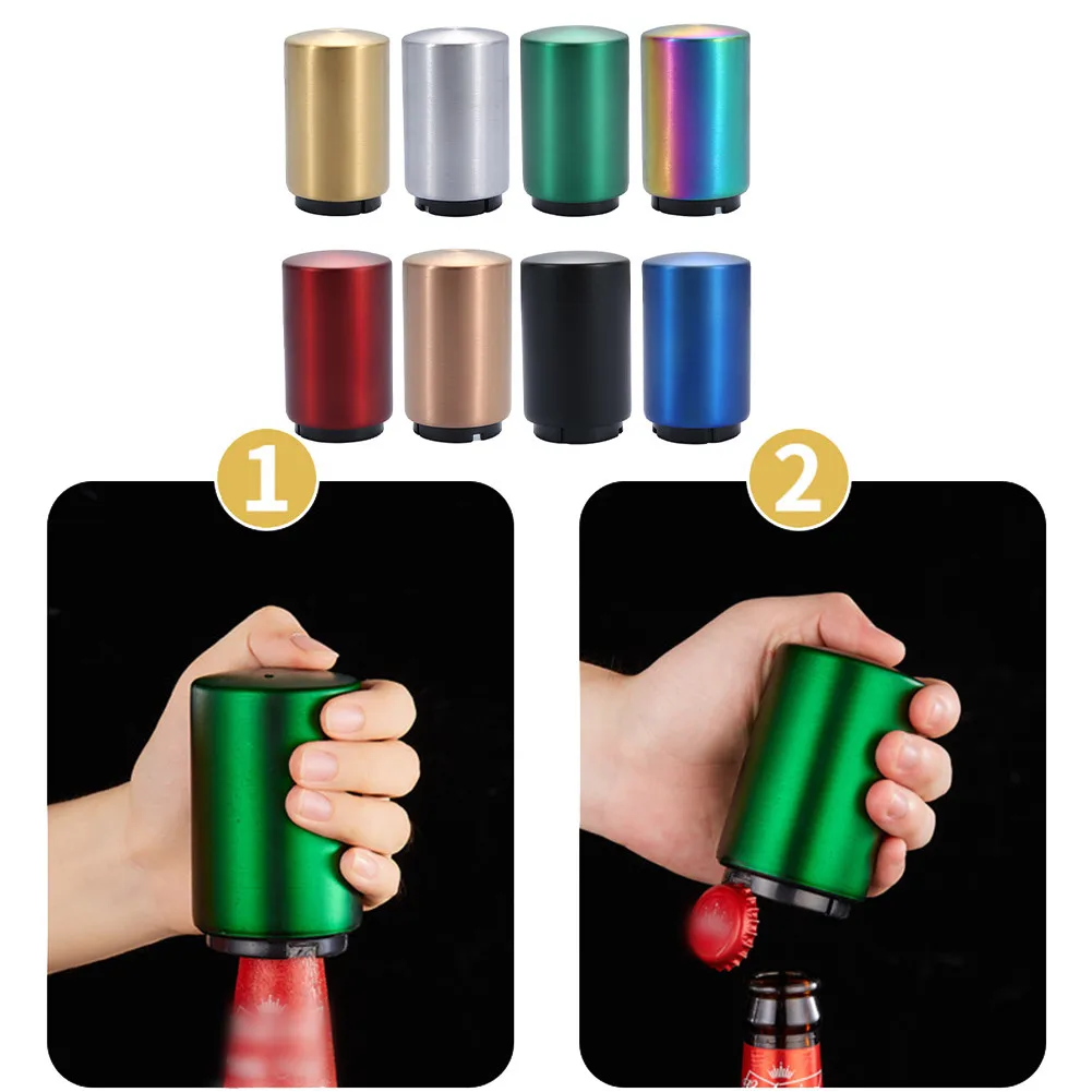 

Magnetic Automatic Beer Bottle Opener Stainless Steel Wine Opener Portable Bar Tools Kitchen Gadgets Christmas Gift Wine Openers