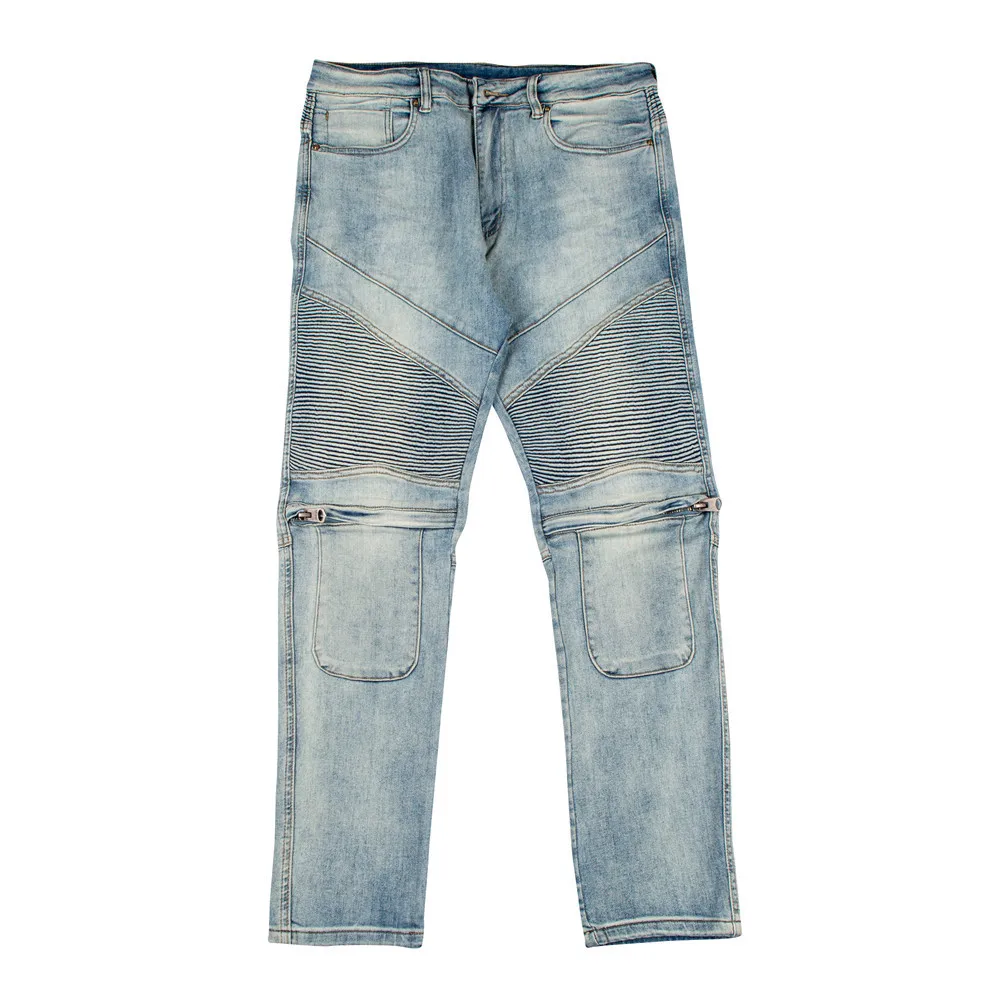 

Рваные джинсы EukaaRu на молнии для мужчин, уличная одежда, мешковатые джинсы, модные прямые брюки в стиле хип-хоп, женские повседневные джинсы-...