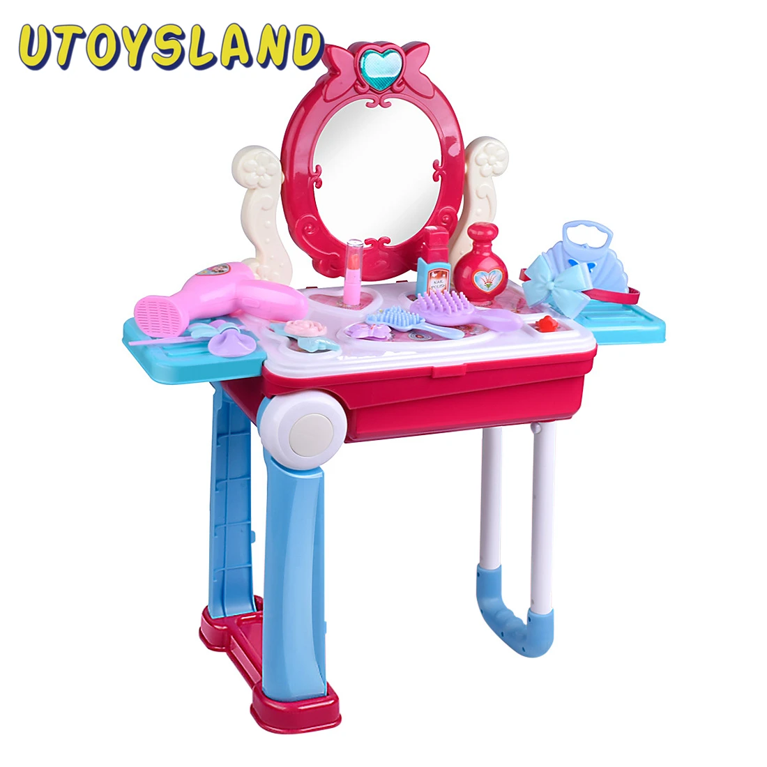14 шт. детский макияж комплект для ролевых игр туалетный столик чемодан игрушки