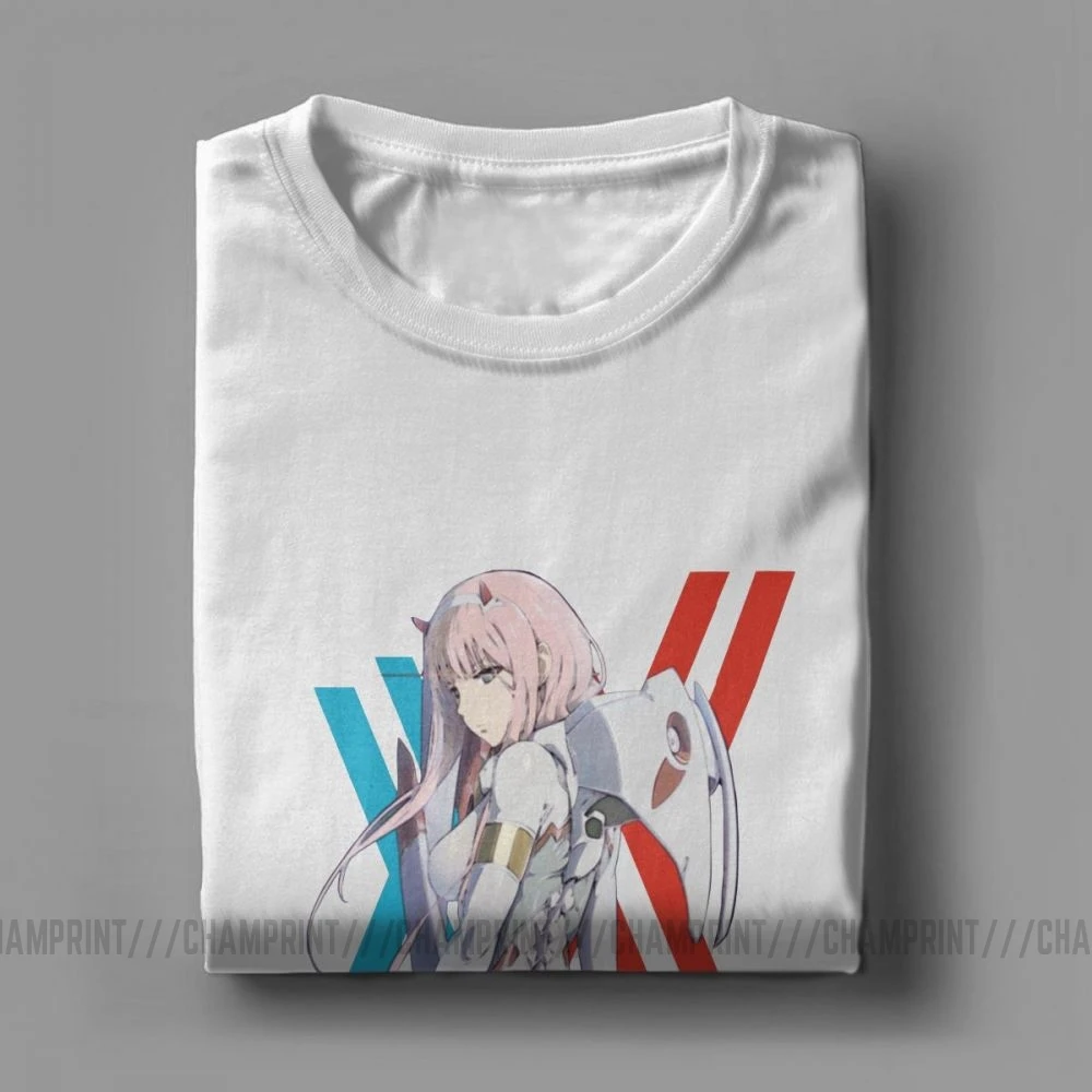Футболка Гая в Franxx 02 Костюм Пилота Zero Two Мужская футболка стильная из 100% хлопка с