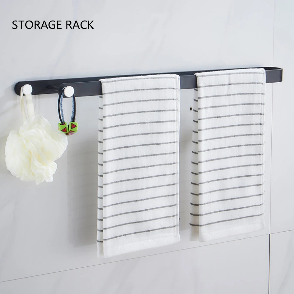 

Wall Mounted U-shape Towel Rack Holder Hook Hanging Bar Shelf for Bathroom