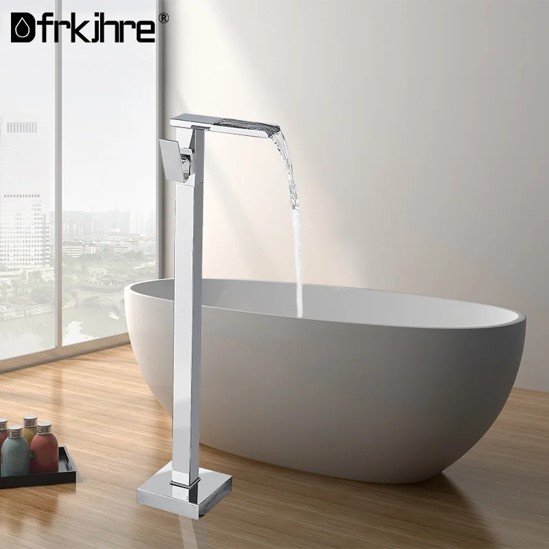 Автономный смеситель для ванны с одной ручкой вращение на 360 градусов ручным