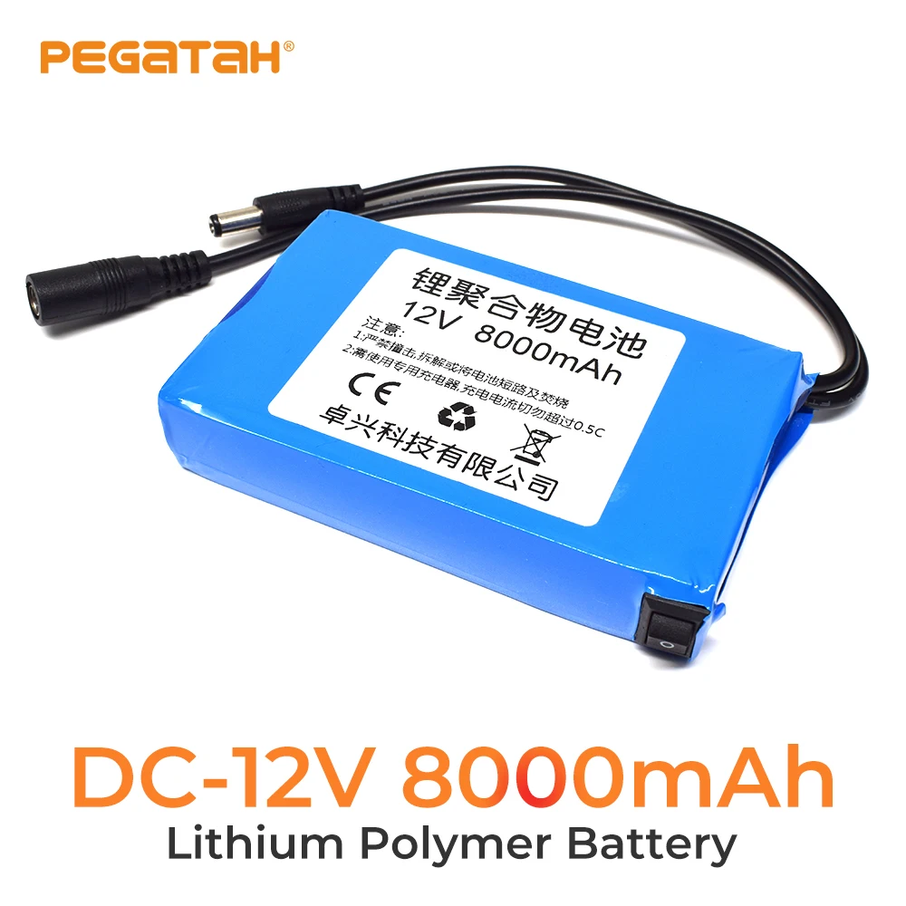 

DC 12V 2A 8000 mah литий-ионная перезаряжаемая батарея Емкость Зарядное устройство переменного тока 4 вида улучшения дорожного движения адаптер пи...