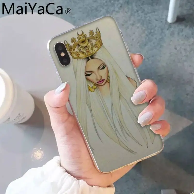 

MaiYaCa Queen Nicki Minaj Painted Phone Case shell for iPhone 5S 8 7 6 6S Plus X XS MAX 5 SE XR 12 11 pro promax fundas