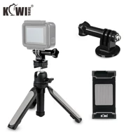 mini tabletop tripod kit handheld tripod hand grip smart phone clip tripod mount adapter for action cameras for dslr mirrorless