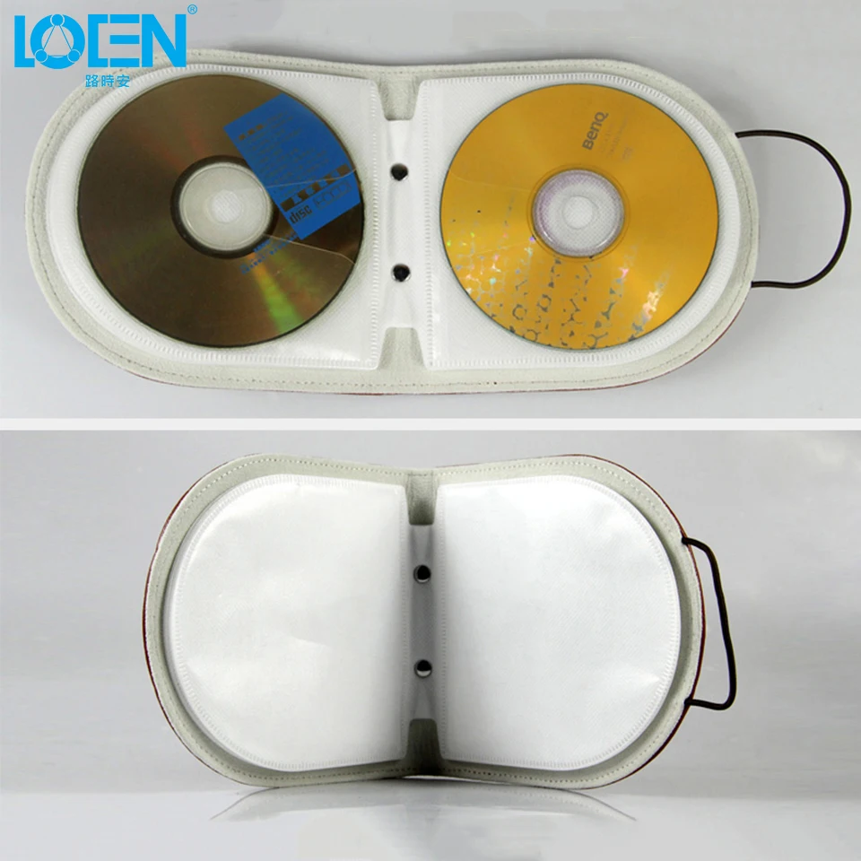 2021 Newest 20 Disc CD Holder DVD Case Storage Wallet VCD Organizer PU Leather Bag leather cd wallet dvd organizer holder | Автомобили и