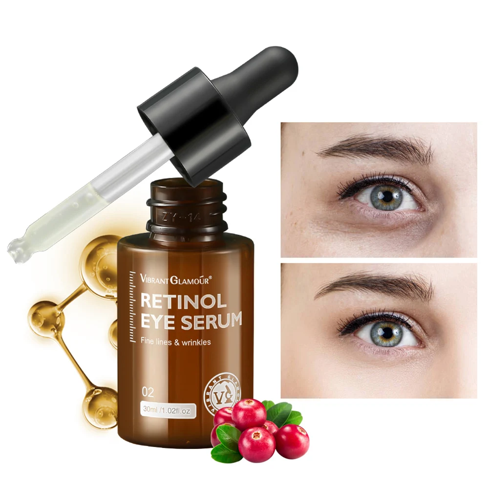 

VIBRANT GLAMOUR Retinol Eye Serum Anti-Wrinkle Remove Eye bags Fade Fine lines Dark Circles Brighten Whitening Skin Care 30ml