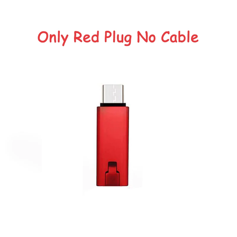 Only Red Plug Регулируемый usb-кабель, кабель для зарядки телефона для iPhone, быстрый ремонт, Android type C, многоразовая линия для мобильных телефонов - Цвет: Only Red Plug