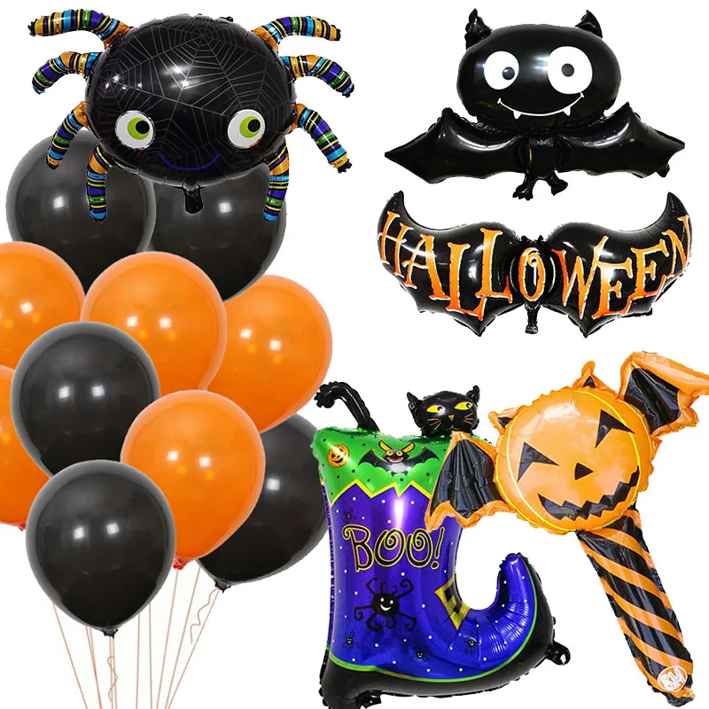 

Фотофон с изображением дьявола, оранжевый, черный воздушный шар, украшение для вечевечерние НКИ в честь Хэллоуина и дня рождения для детей ...