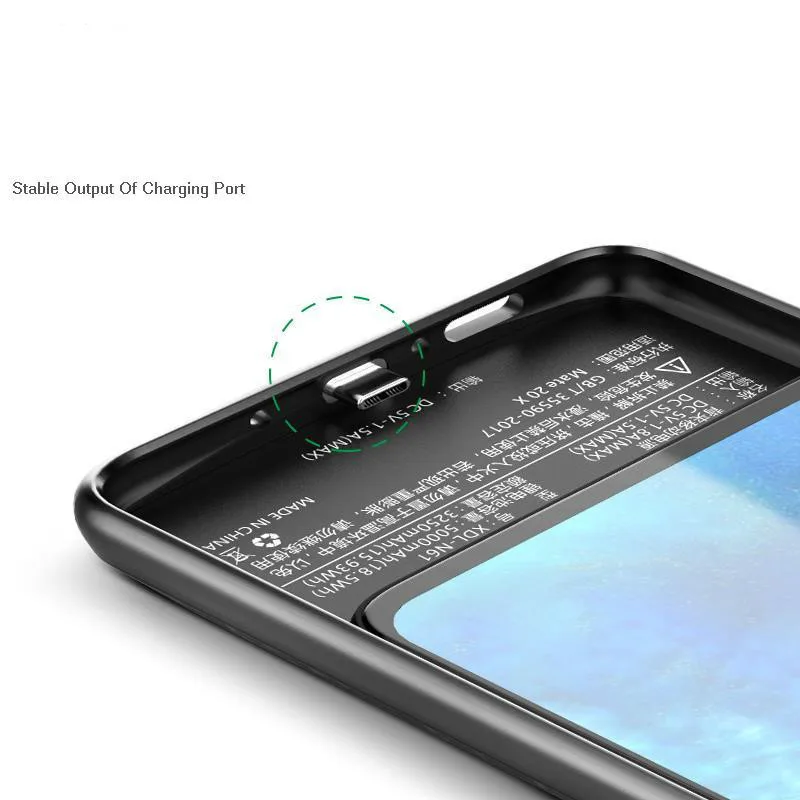 SeenDa 6000mah Battery Charger Case for Huawei Mate 20X Full Protect Shockproof Power Bank Case External Back Clip Battery Cover