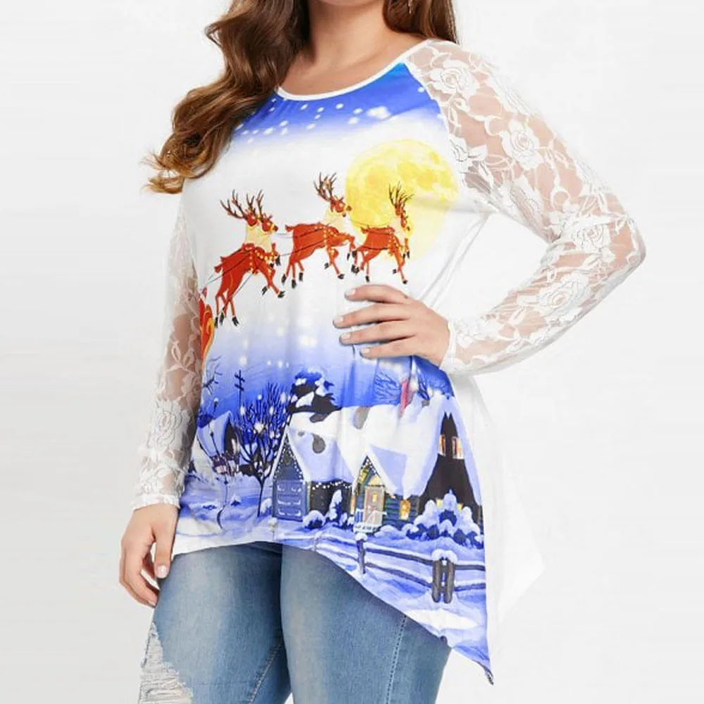 Прошитые кружевные рукава женские повседневные топы с длинными рукавами и