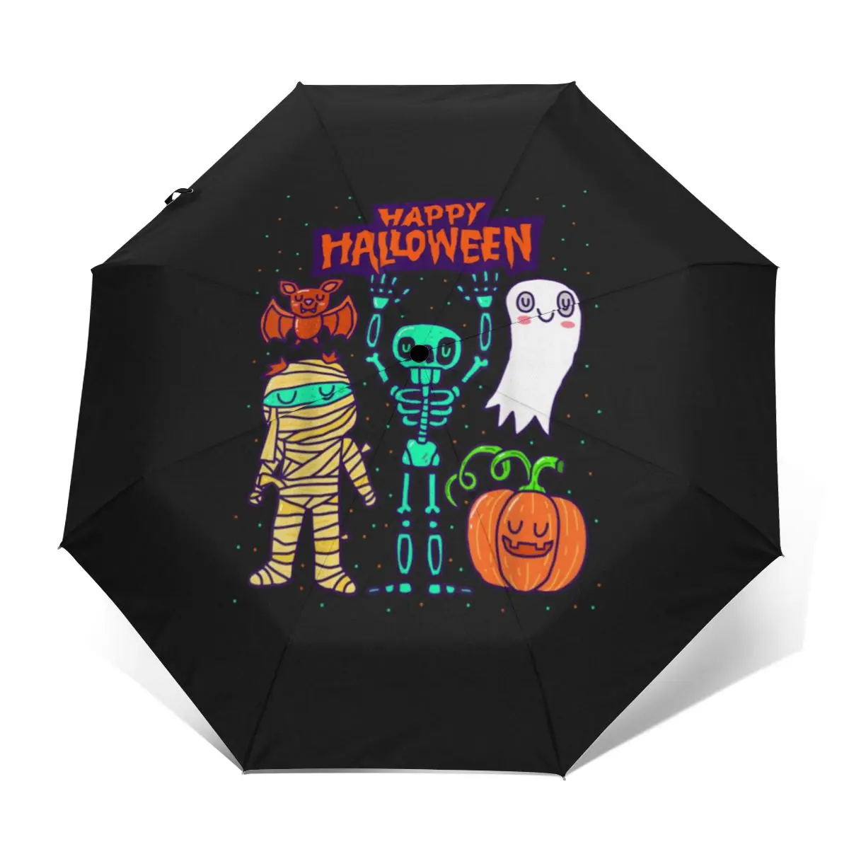 

Pumpkin Umbrella Aesthetic Reinforced Umbrella Painting Fishing Wind Proof Automatic Umbrella