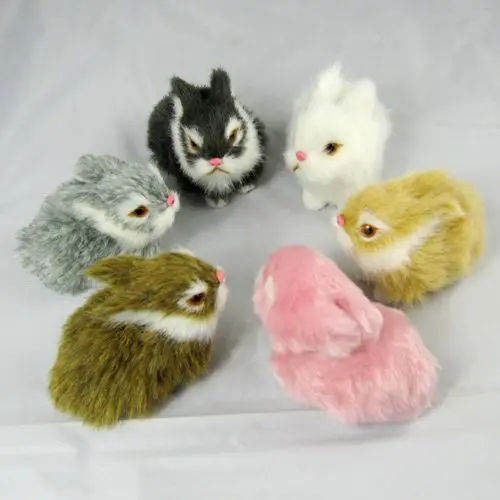 Бесплатная доставка очаровательные искусственные поделки животные кролик
