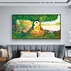 Картина в традиционном тайском стиле, Настенная картина в храме, Тайланд, для гостиной, плакаты и принты, современное искусство