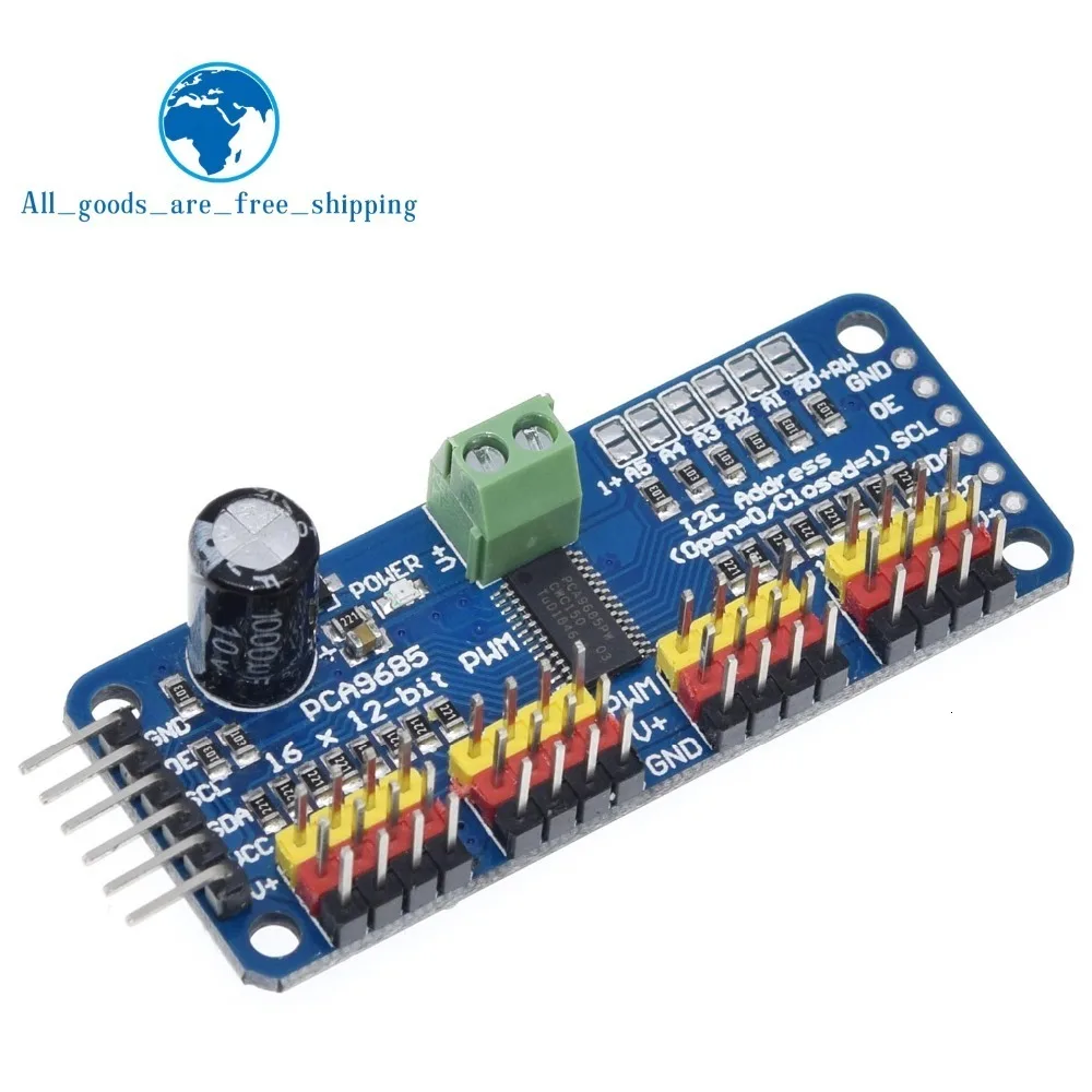 Завеса 16-канальный 12-битная ШИМ/сервопривод-I2C интерфейс-PCA9685 для Arduino Raspberry Pi DIY Servo Щит Модуль