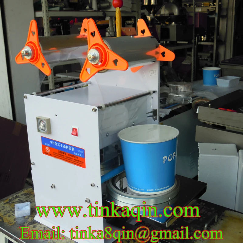 FGJ-Y1-1 semi-automatic capping machine Milk tea sealing Jelly plastic box tray cup Sealer Packing Machi | Бытовая техника