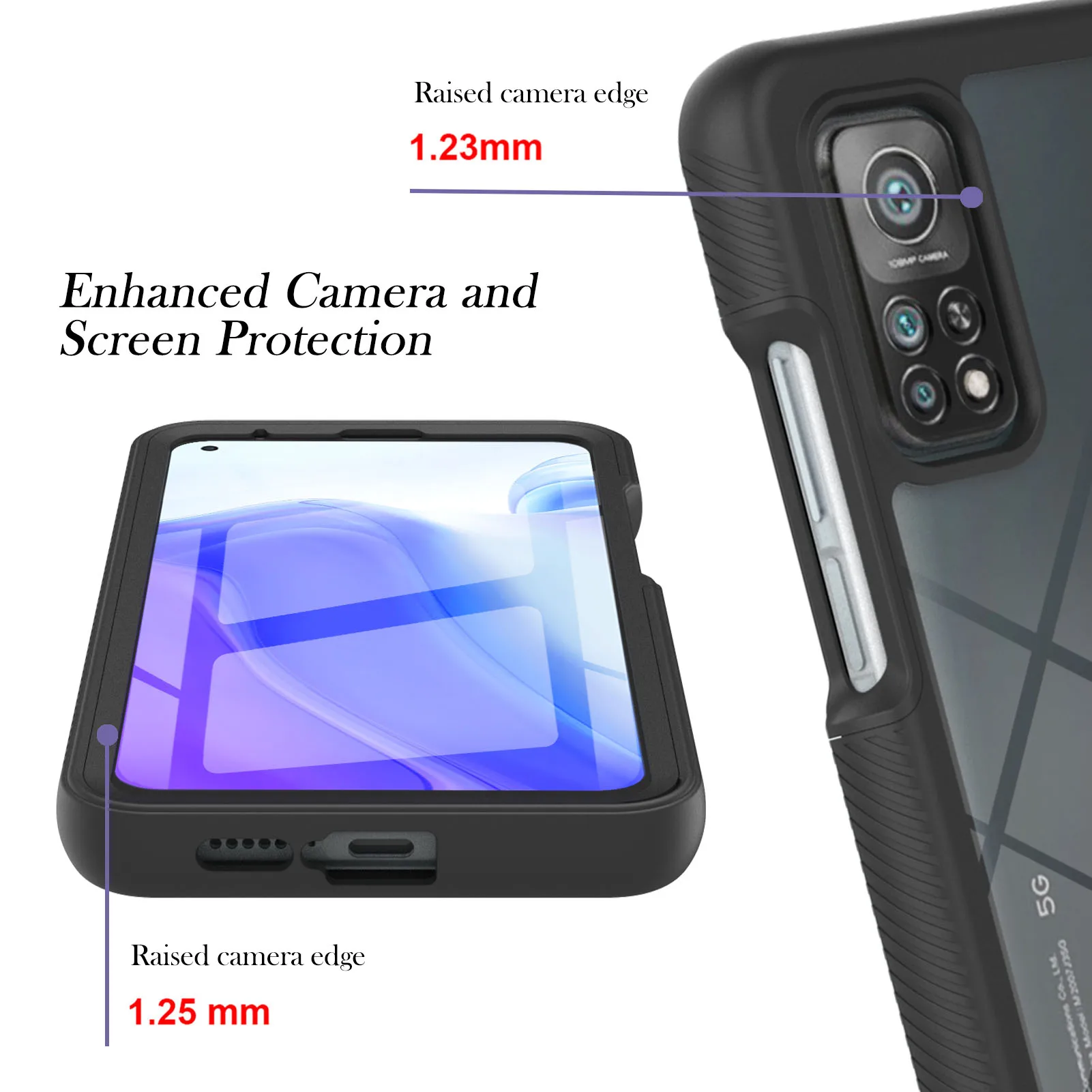 

360 Full Protection Armor Shockproof Case for Xiaomi Mi 10T Pro 10T Lite Clear Back Cover For Redmi Note 10 9 Pro Max 9S 9T Capa