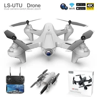 ls tut rc folding quadcopter mini uav aerial photography drone 4k dual camera 4 axis aircraft remote control helicopter toy