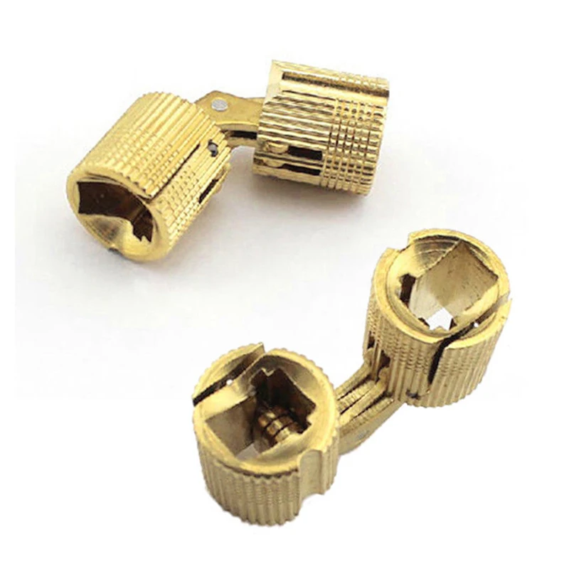 4 шт. медный бочонок петли Скрытая кабинет со скрытым Невидимый латунные двери