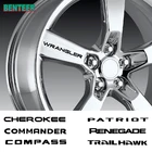 4 шт. наклейки на обод автомобиля для Jeep Cherokee Commander Compass Patriot Renegade Trail Hawk Wrangler автомобильные аксессуары