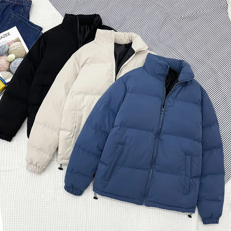 

2021 new autumn and winter cotton padded jacket men's jacket down cotton padded jacket stand collar port style warm jacket
