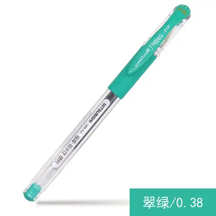 Emerald 12 шт./партия шариковая ручка на водной основе UNI UM-151 0,38 мм цветная гелевая ручка двойная шариковая ручка головка для письма гладкая многоцветная - Цвет: Emerald