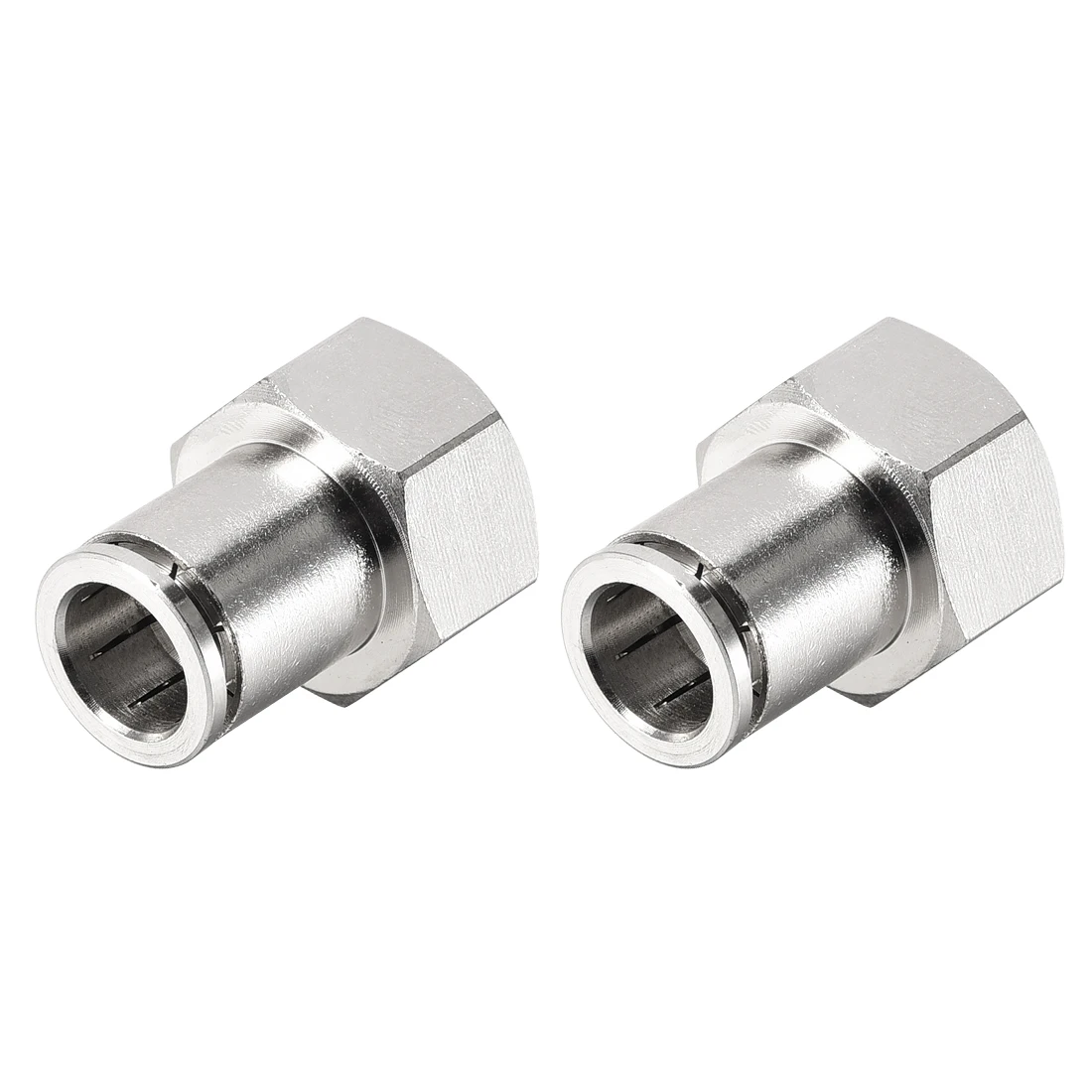 

uxcell 2Pcs Push to Connect Tube Fittings 12mm Tube OD x 1/2 PT Female Silver Tone for Polyurethane or Nylon Tubing etc