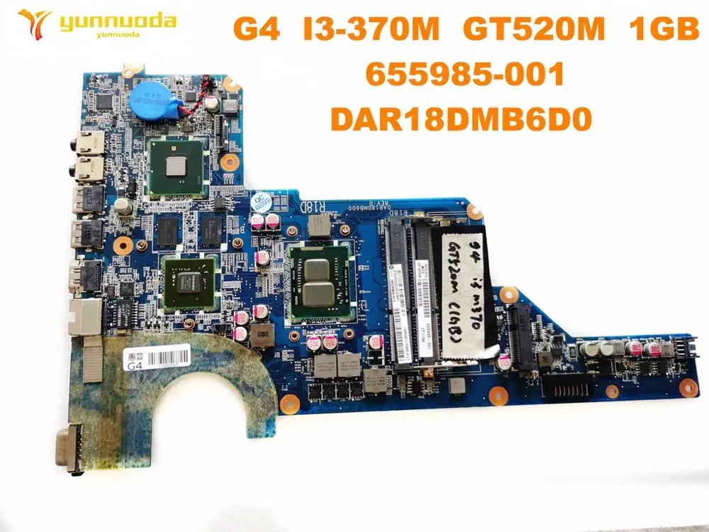 Оригинальная материнская плата для ноутбука HP G4 модель I3 370M GT520M 1 ГБ 655985 001 DAR18DMB6D0