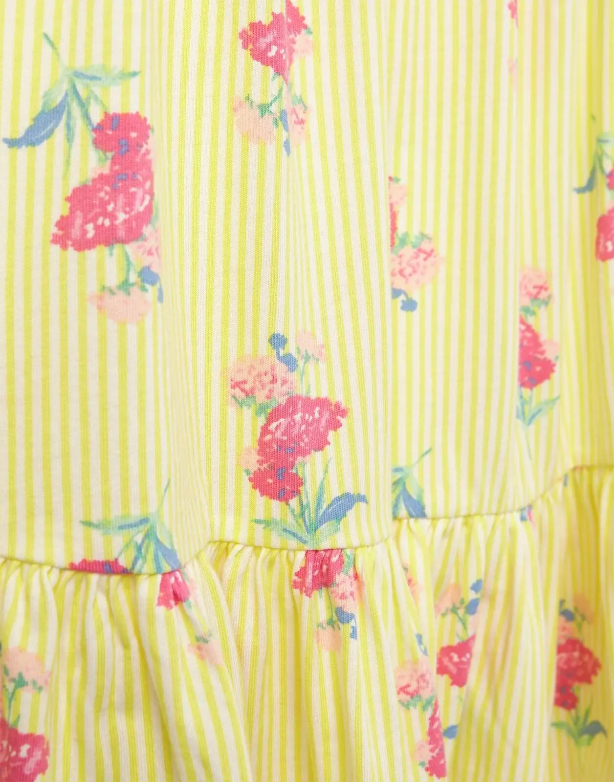 

Girls Juno Tiered Dress - YELLOW STRIPE FLORAL