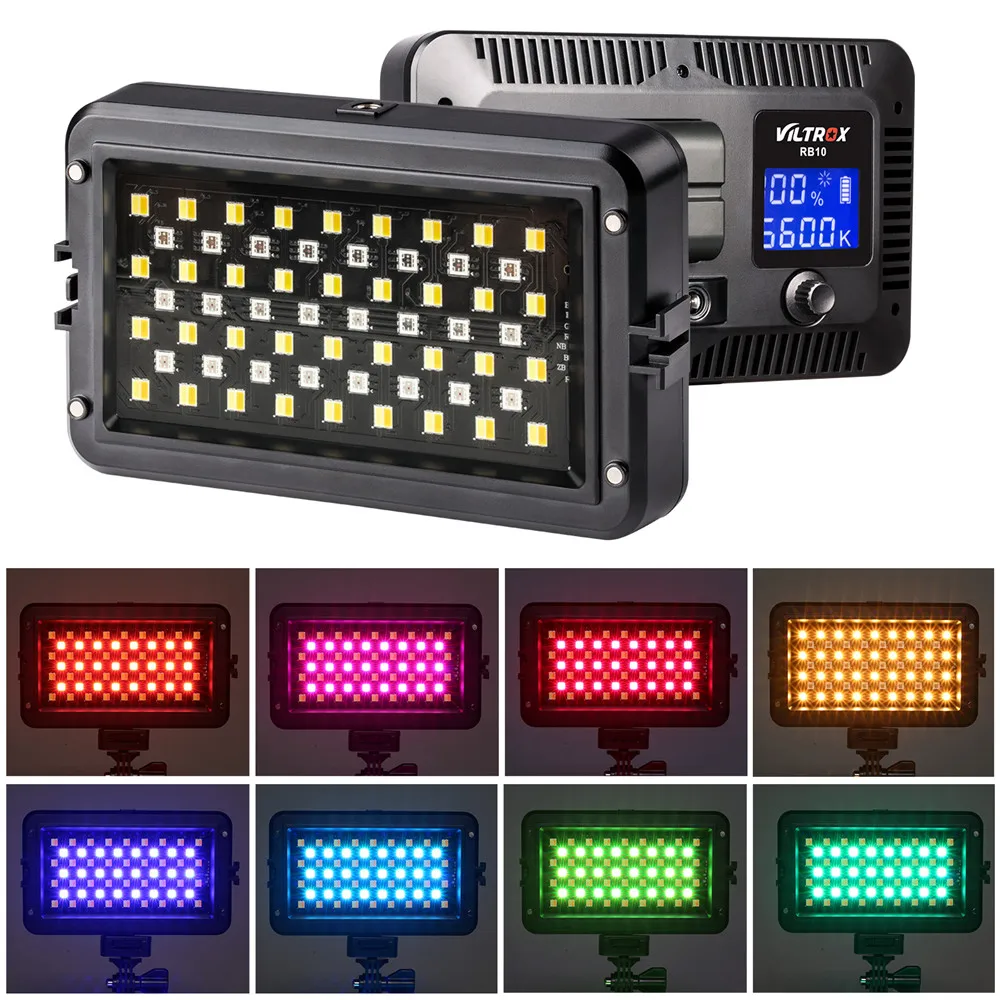 Светодиодный светильник Viltrox RB10 для видеокамеры RGB с регулируемой яркостью всех