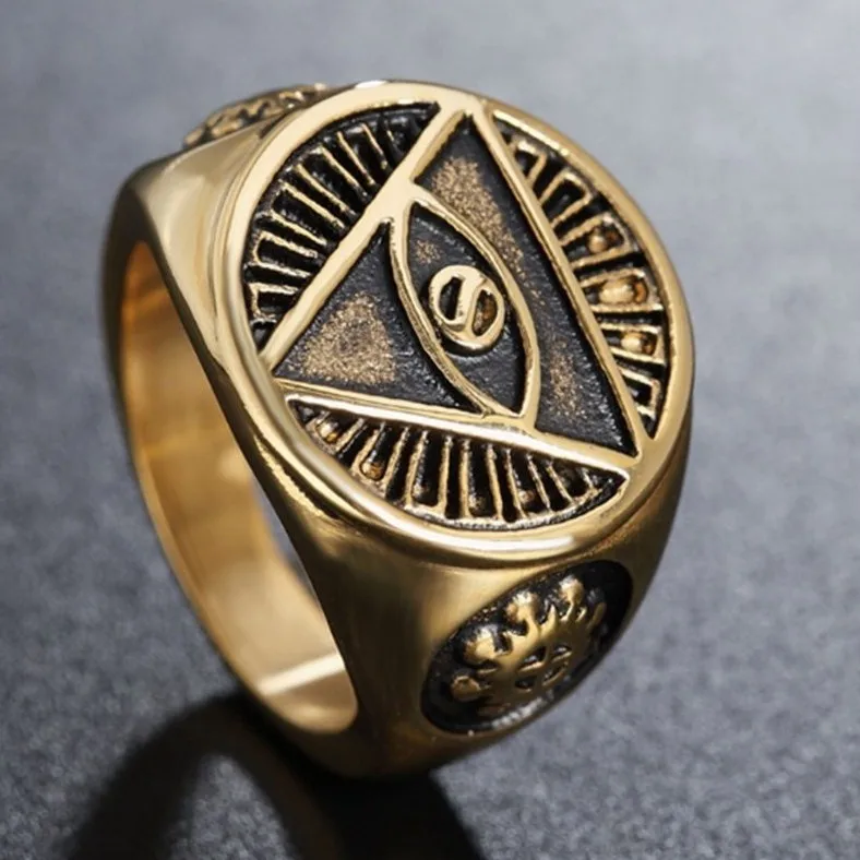 Модное кольцо-символ пирамиды глаз | Украшения и аксессуары