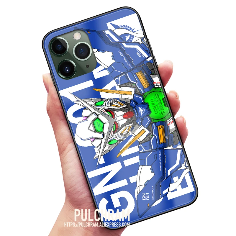 Стеклянный Мягкий силиконовый чехол для телефона RX-0 UNICORN GUNDAM IPhone SE 6s 7 8 Plus X XR XS 11 12