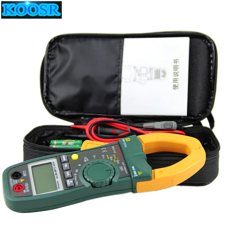 MASTECH MS2138 цифровой 1000A AC DC клещи мультиметр переменного электрического тока 4000