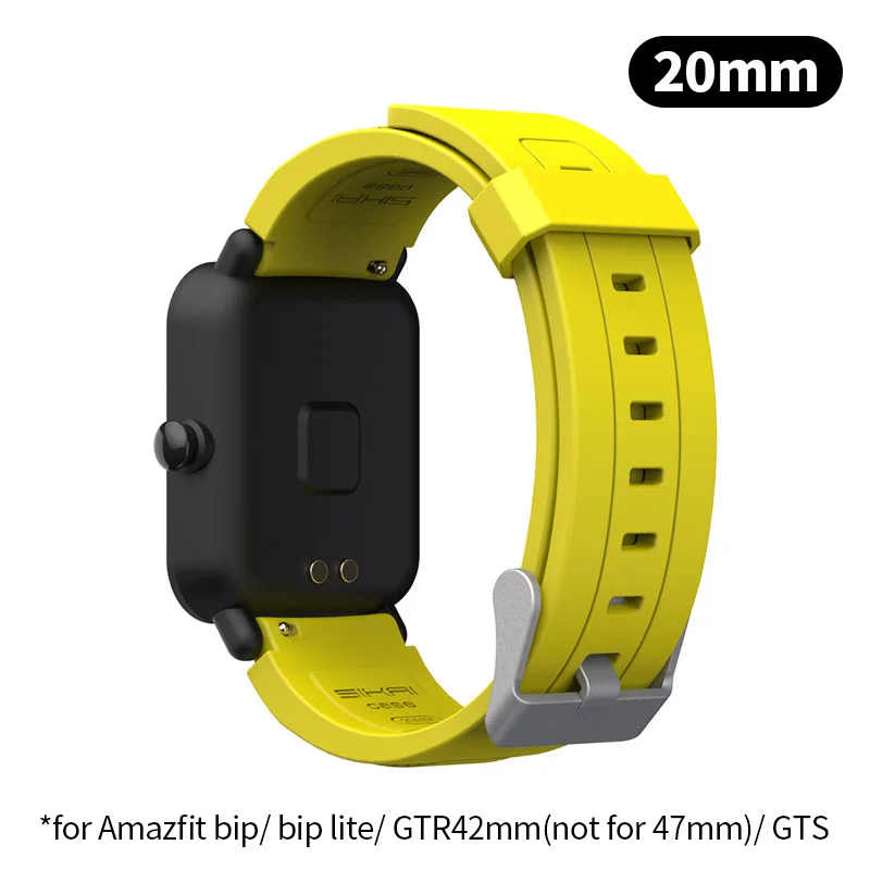 Ремешок для умных часов Amazfit bip GTR 42 мм 47 мм GTS запасной ремешок для xiaomi huami bip lite midong Bracelet 20 22 мм - Цвет: for bip GTS GTR 42mm