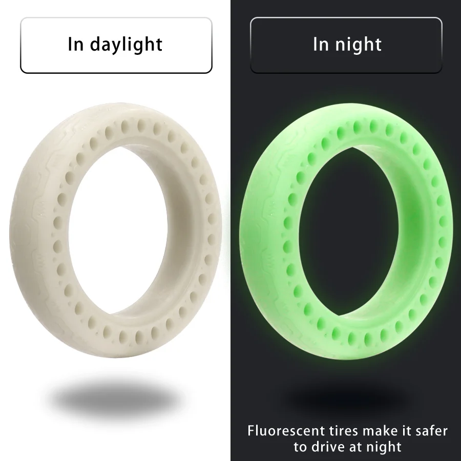 

Luminous Tire for Xiaomi Mijia M365 Scooter Tyre Solid Hole Tires Shock Absorber Non-Pneumatic Tyre Damping Rubber Tyres Wheel