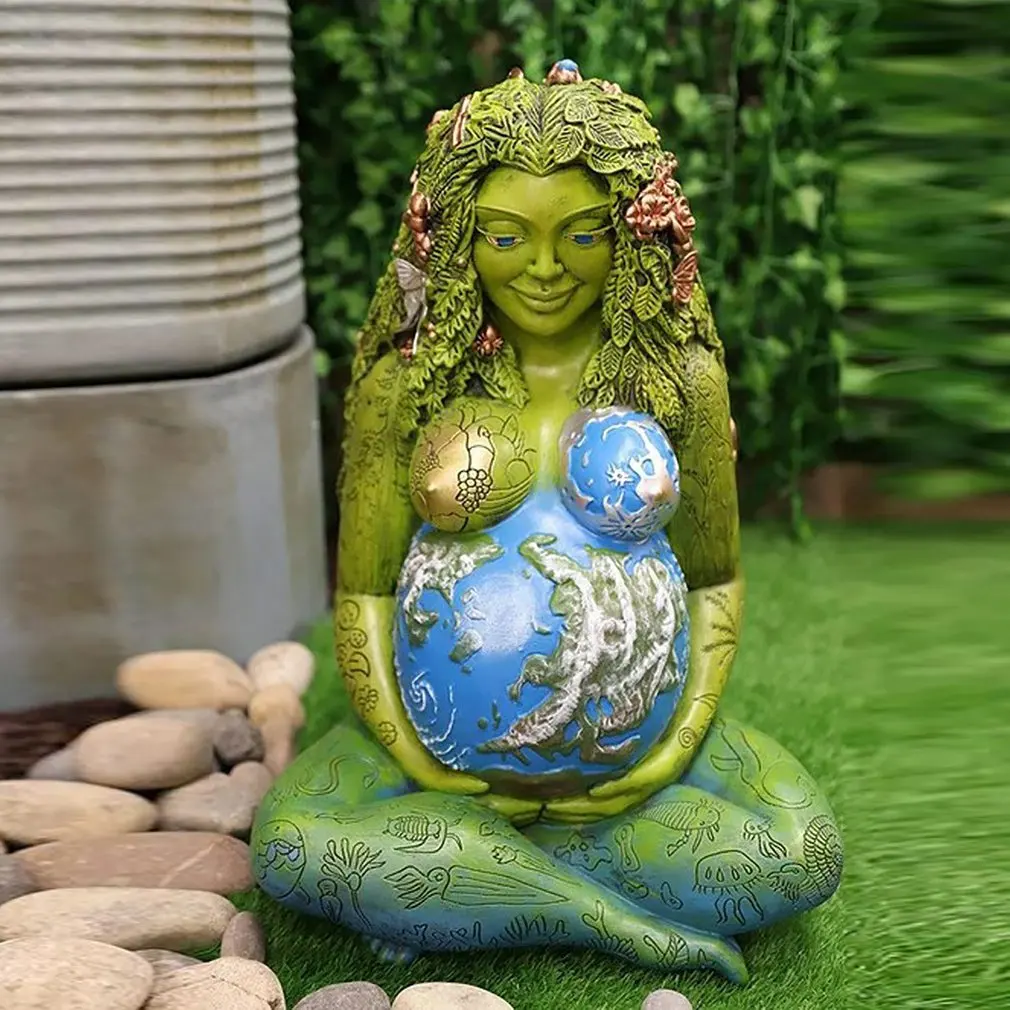 

Goddess of the Earth Statue 2021 Mother's Day Mother Earth Art Statue Polyresin Figurine Mother Earth Statue 15CM Home Decor