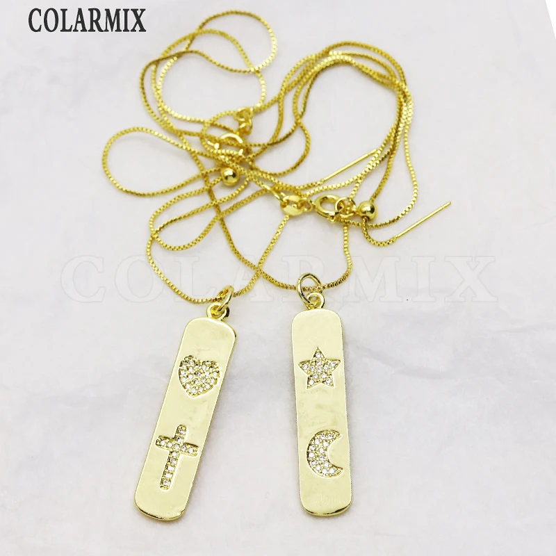 

8 шт. металлическое ожерелье с подвеской из циркония, ювелирные изделия, подарок, ювелирные изделия, подвеска, ожерелье, тонкая коробка, цепо...