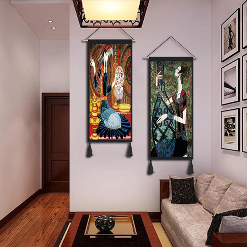 

Bohemian Tapestry Art Painting Print Psychedelic Geometric Indian Tapestry Retro Custom Wohnzimmer Deko Home Decor DE50GT