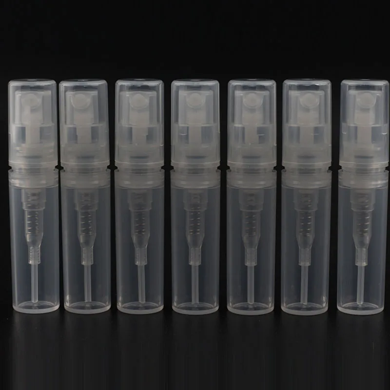

Fast Delivery pen spray bottle 2ml Translucent Empty mini plastic Perfume bottle with pump sprayer for sale
