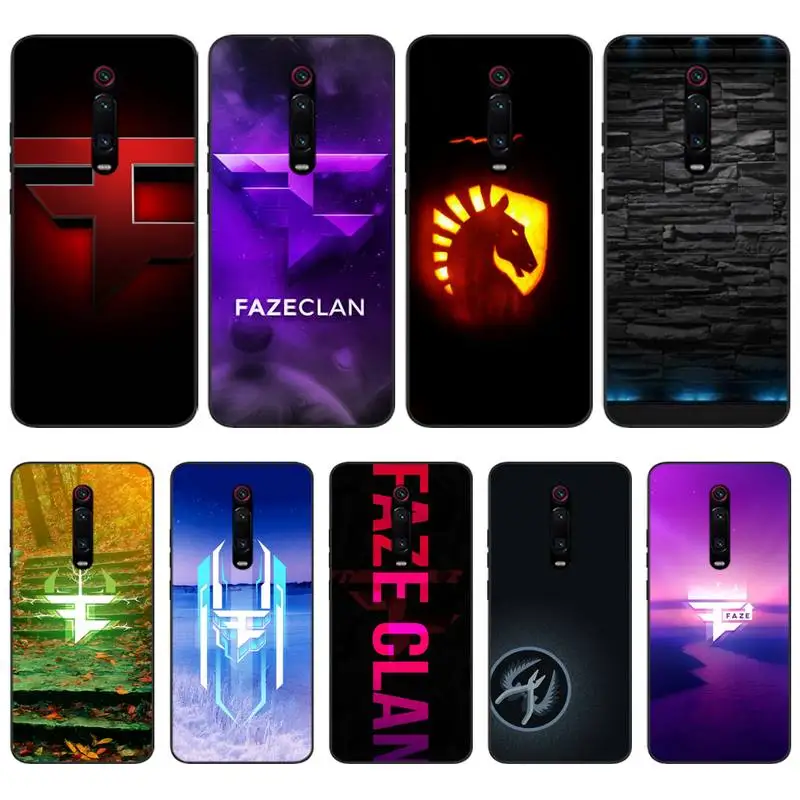 Чехол для телефона HaNismt Game clan FAZE черный мягкий резиновый чехол из ТПУ Redmi K20 Note4 4X 5 5A