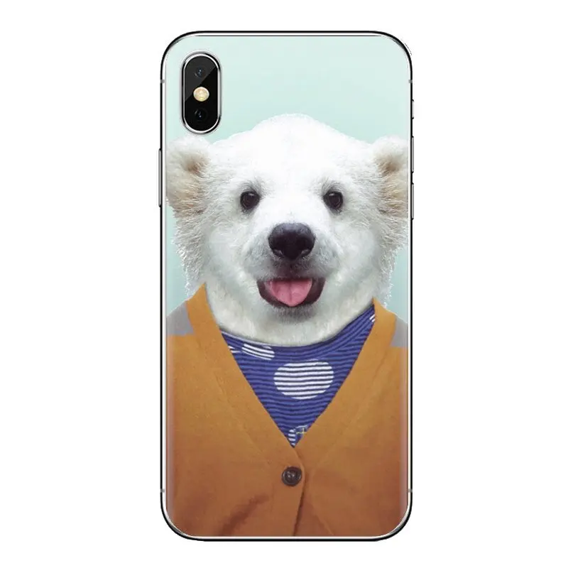 For Xiaomi Redmi 4A S2 Note 3 3S 4 4X 5 Plus 6 7 6A Pro Pocophone F1 lovely white polar bear Transparent Soft Cases Covers |