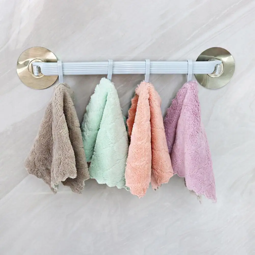 

5Pcs Double-sided Water Absorbent Kitchen Dish Washing Cleaning Cloth Hand Towel Powerful Absorbent Wipes